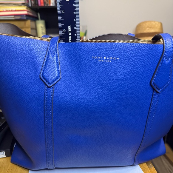 Tory Burch Electric Blue Pebbled Leather Tote - Picture 7 of 7